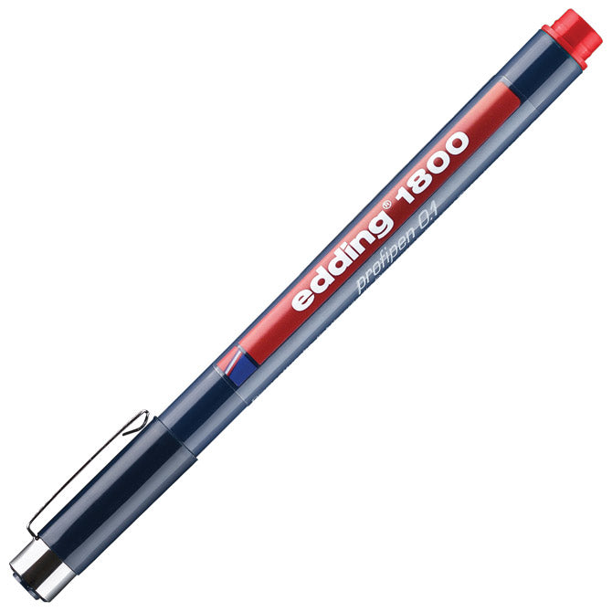 FLOMASTER ZA TEHNIČKO CRTANJE PROFIPEN 0,1MM EDDING 1800 CRVENI