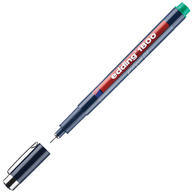 FLOMASTER ZA TEHNIČNO RISANJE PROFIPEN 0,1MM EDDING 1800 ZELENI