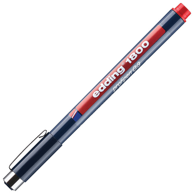 FLOMASTER ZA TEHNIČNO RISANJE PROFIPEN 0,3MM EDDING 1800 RDEČI