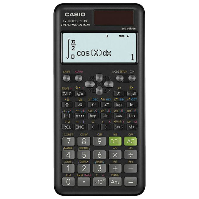 KALKULATOR TEHNIČNI 10 PLUS 2 MESTA 417 FUNKCIJ CASIO FX-991ES PLUS MOD2