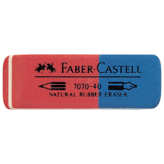 RADIRKA KAVČUK ČRNILO/SVINČNIK 7070-40 FABER CASTELL 187040 RDEČA-MODRA