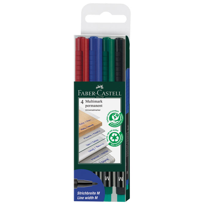 MARKER PERMANENTNI 1,0MM MULTIMARK FABER CASTELL 152504/4BOJE
