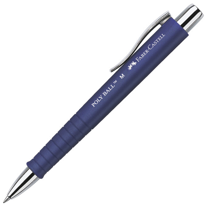 Kemični svinčnik gumiran poly ball faber castell 241151 moder