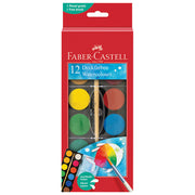 Boja vodena fi 30mm 12boja plus kist faber castell 125012 blister