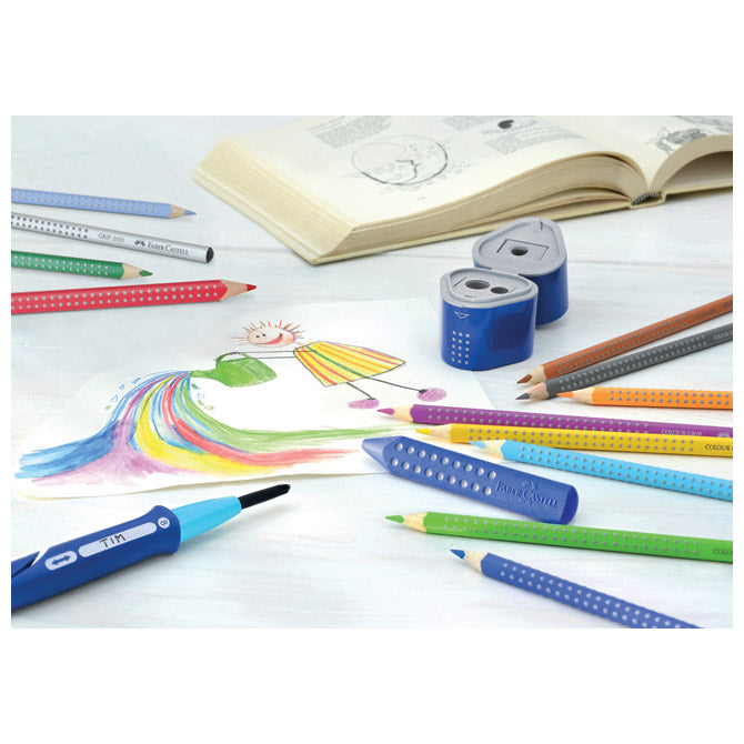 RADIRKA GRIP 2001 FABER CASTELL 187101 RDEČA/MODRA