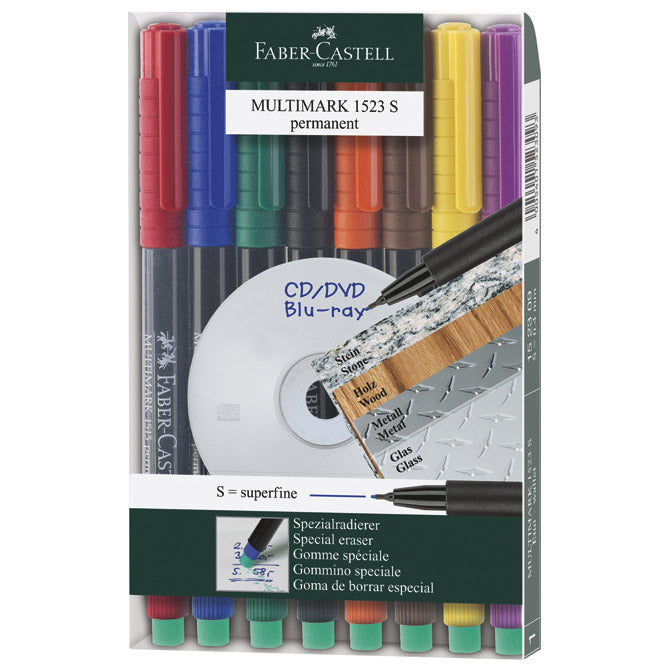 TRAJNI MARKER 0,4MM MULTIMARK FABER CASTELL 152309/8BARV