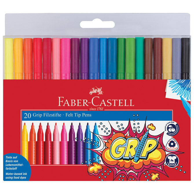 Flomaster školski 20boja Grip Faber-Castell 155320 blister