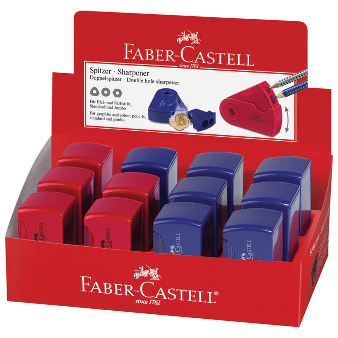 ŠILČEK PVC S PVC ŠKATLO 2LUKNJI SLEEVE TWIN FABER CASTELL 182701 SORTIRANO