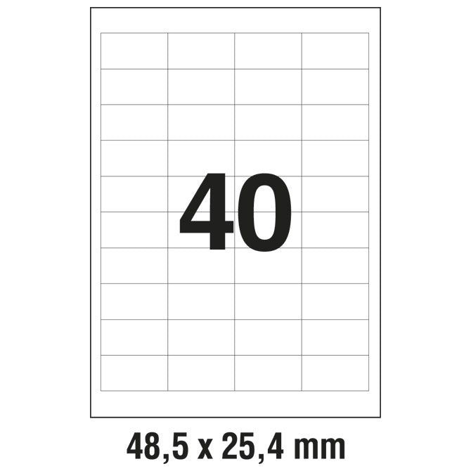 ETIKETE ILK  48,5X25,4MM PK100L ZWECKFORM 3657