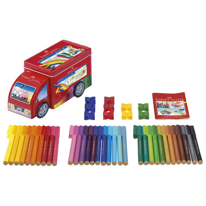FLOMASTER ŠKOLSKI  33BOJE U METALNOJ KUTIJI CONNECTOR TRUCK FABER CASTELL 155533