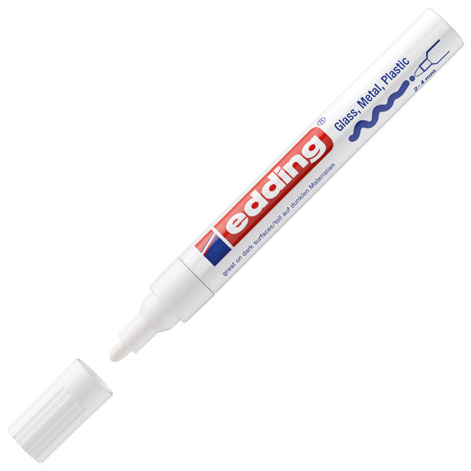 Marker permanentni lakirajući 2-4mm edding 750 bijeli