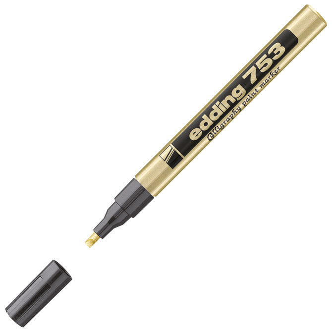 Marker permanentni kaligrafski 1-2,5mm edding 753 zlatni