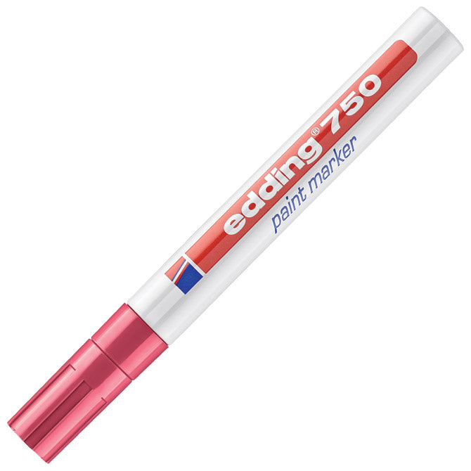 Marker permanentni lakirajoči 2-4mm edding 750 rdeči