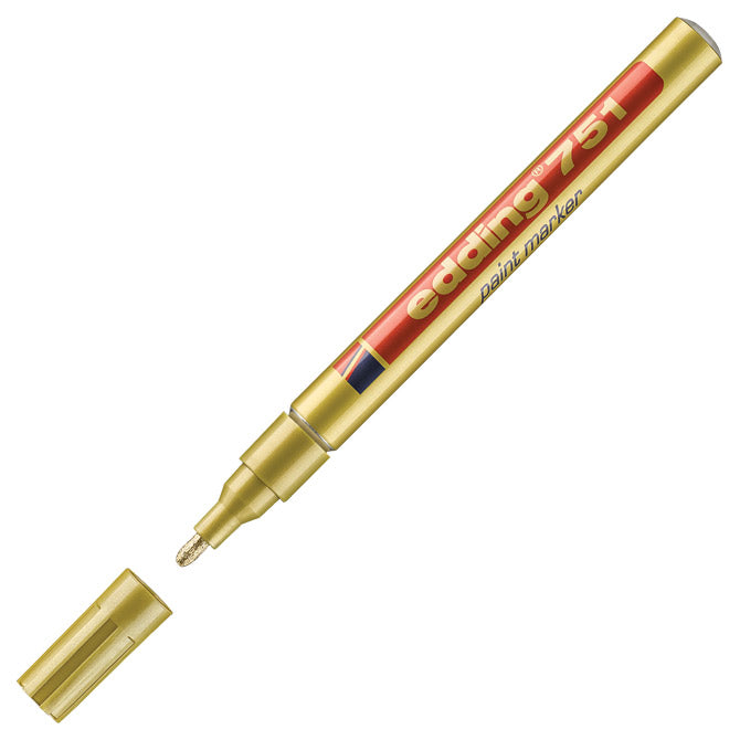 Marker permanentni lakirajući 1-2mm edding 751 zlatni