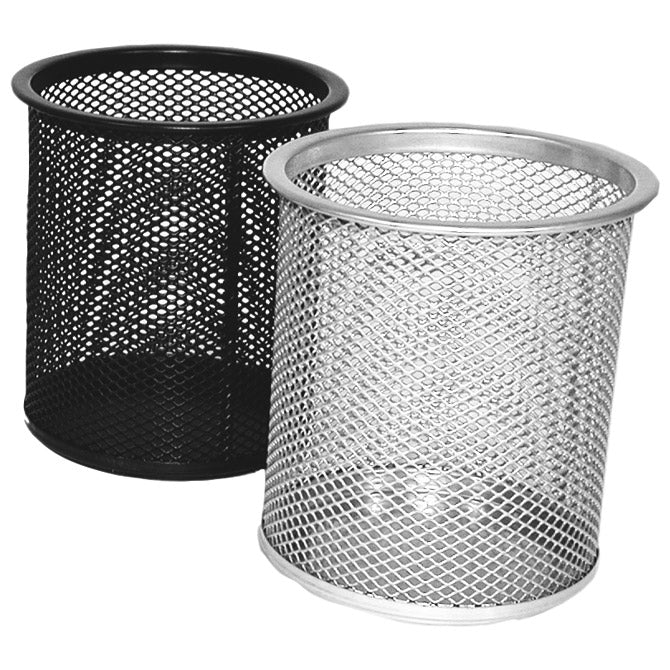 ČAŠA ZA OLOVKE METALNA ŽICA OKRUGLA FI-9XH-9,7CM LD01-189 FORNAX SREBRNA