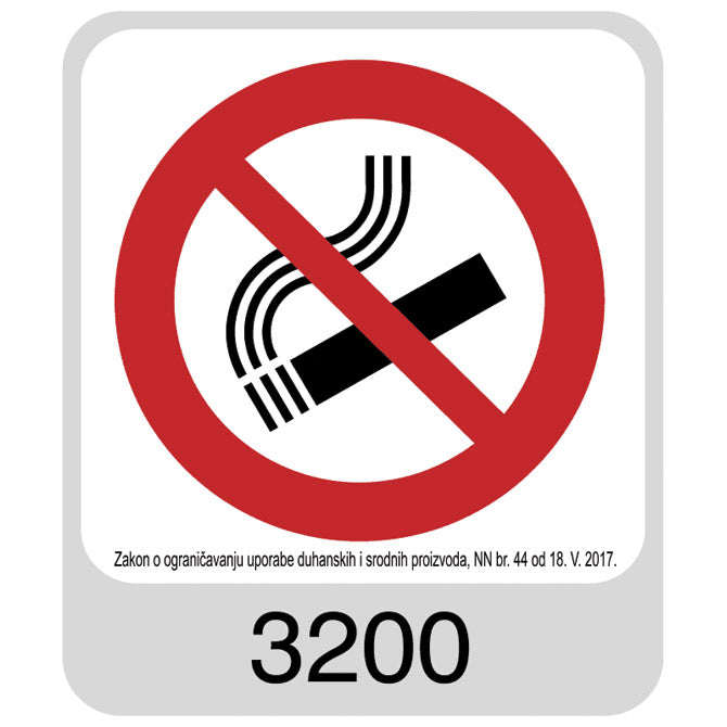 NALJEPNICE "ZABRANJENO PUŠENJE" SIMBOL 3200