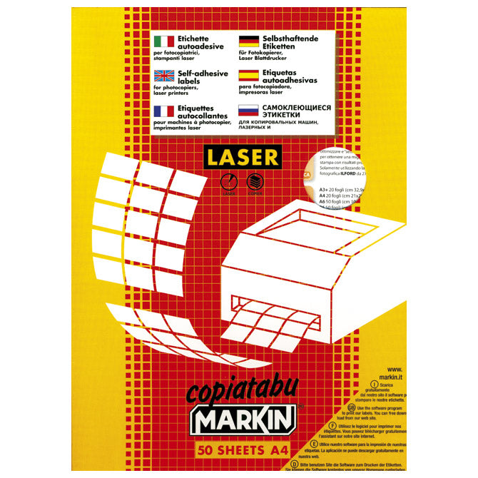 ETIKETE LK 210X297MM POLYESTER PK50L MARKIN 220LTMC503 PROZIRNO BIJELE