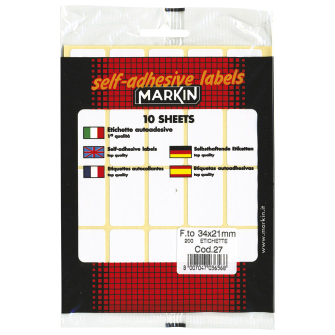 ETIKETE SLEP  34X21MM PK10L MARKIN 10027 BLISTER