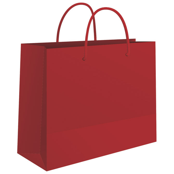 VREĆICE UKRASNE 24X16X7CM SJAJNA PLASTIFIKACIJA FORNAX CRVENE