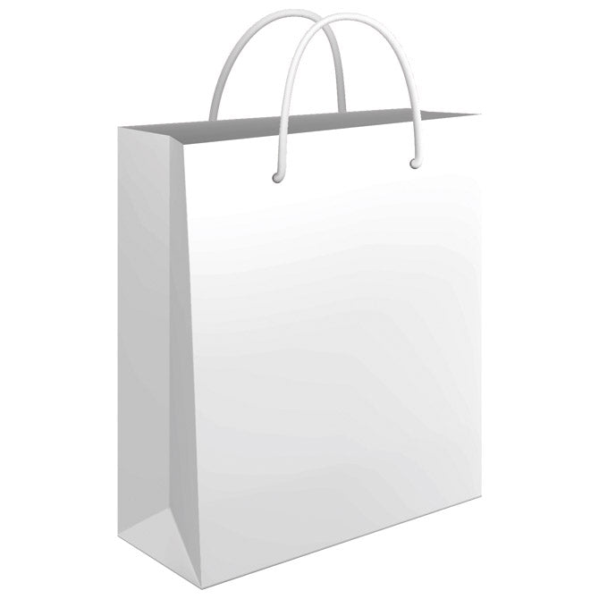 VREĆICE UKRASNE 24X39X9CM SJAJNA PLASTIFIKACIJA FORNAX BIJELE