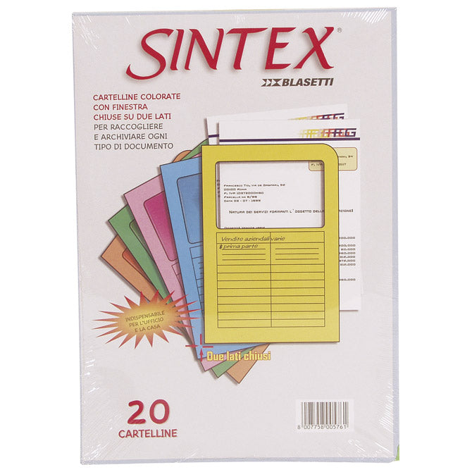 FASCIKL "L" PAPIR S PROZOROM A4 PK20 SINTEX BLASETTI F13 SORTIRANO