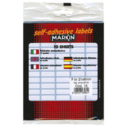 NALEPKE SLEP 21X8MM PK10L MARKIN 10015 BLISTER