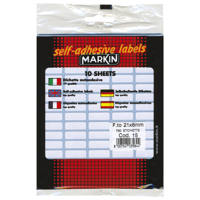 NALEPKE SLEP 21X8MM PK10L MARKIN 10015 BLISTER