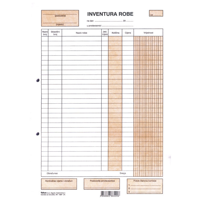 OBRAZAC IR-100T INVENTURA ROBE FOKUS