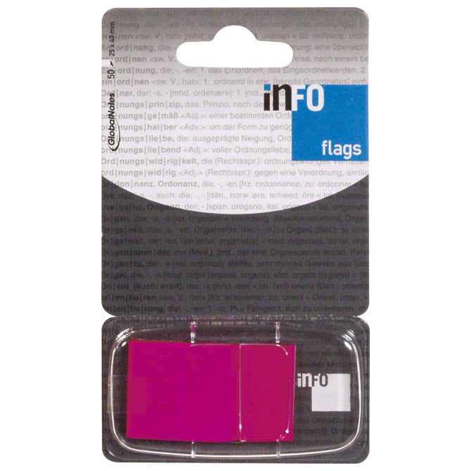 ZASTAVICA 25X43MM 50L GLOBAL NOTES 7728-29 FLUORESCENTNO PINK BLISTER