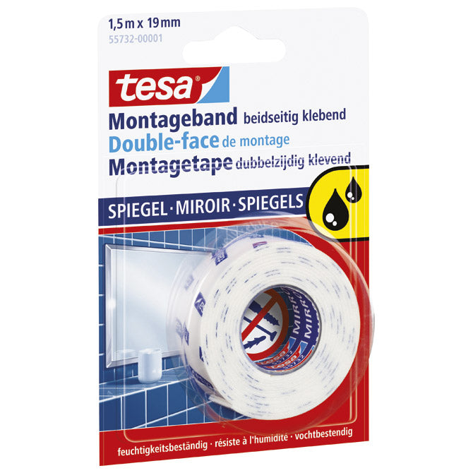 TRAKA LJEPLJIVA OBOSTRANA 19MM/1,5M SPUŽVASTA MIRROR TESA 55732-3 BLISTER