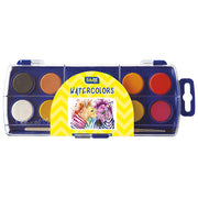 Vodene barve fi 23mm 12barv plus čopič educa blister