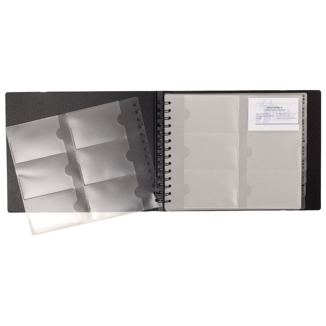 Album za vizitke 240 kartic z elastiko 25x20cm exactive exacompta 75134e