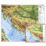 KARTA HRVATSKE 56X49 CM PLASTIFICIRANA OBOSTRANA TRSAT