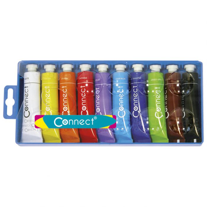 BOJA TEMPERA 18ML ALUMINIJSKA TUBA 10BOJA/PVC CONNECT BLISTER
