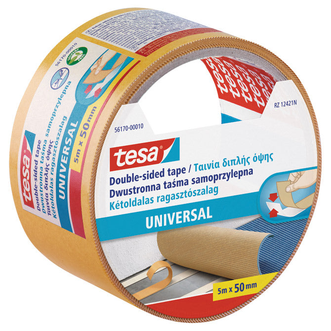 Obojestranski lepilni trak 50mm/5m univerzalni tesa 56170 bel pretinac