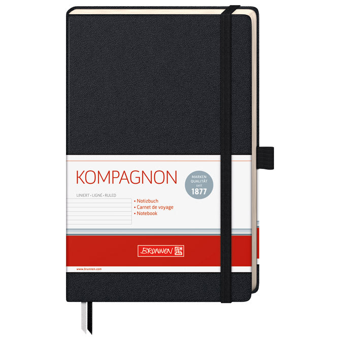 NOTES A5 CRTE 96L  80G ŠAMOA S GUMICOM KOMPAGNON BRUNNEN 10-55227 05 CRNI