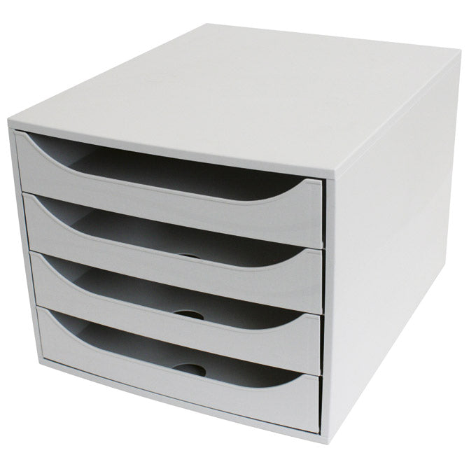 ŠKATLA S 4 PREDALI ECOBOX EXACOMPTA 228606D SIVA