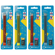 Olovka grafitna HB trokutasta pk2+gumica Connect blister