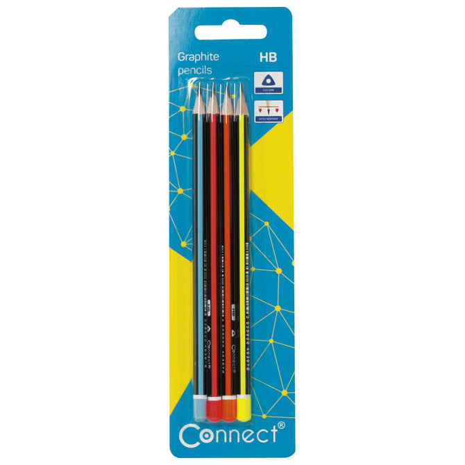 SVINČNIK GRAFITNI HB TRIKOTNI PK4 CONNECT BLISTER