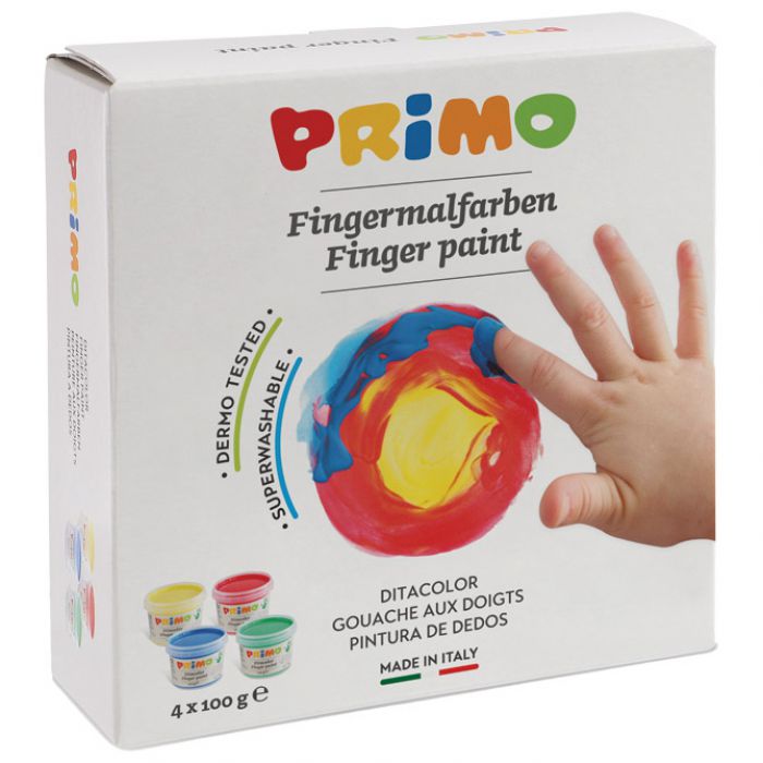BOJA TEMPERA ZA RUKE 100 G X 4 BOJE (ČAŠE) PRIMO 2241TD100S4T