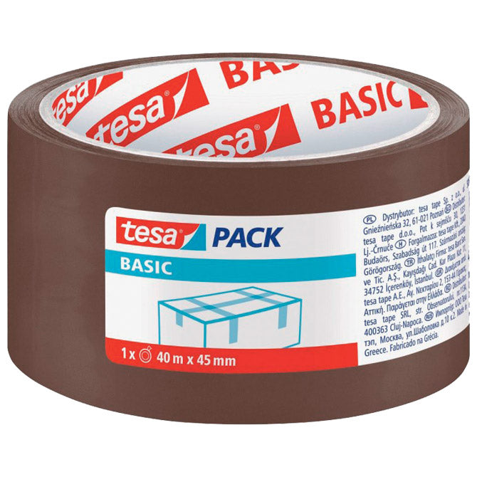 Traka ljepljiva 45mm/40m akrilna hot melt basic tesa 58575 smeđa