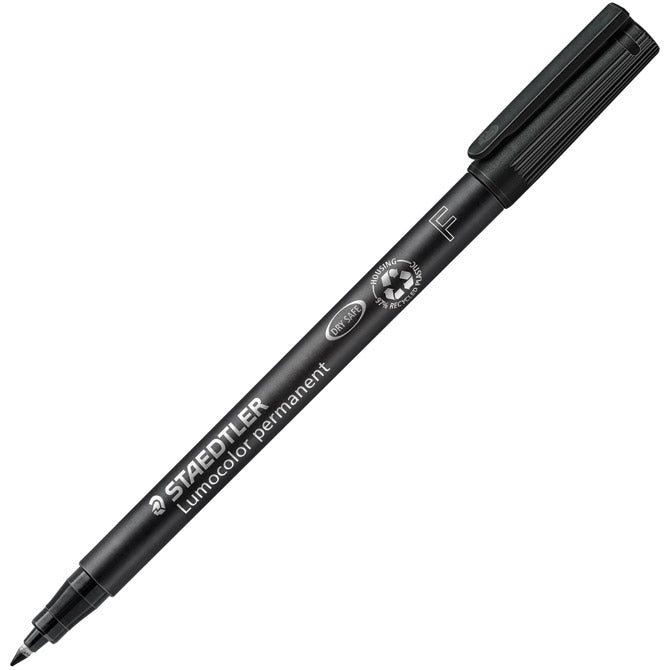 MARKER PERMANENTNI 0,6MM RECIKLIRANI LUMOCOLOR STAEDTLER 318-9 CRNI