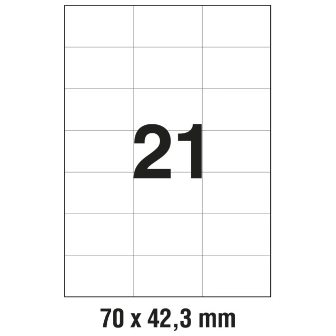 ETIKETE ILK  70X42,3MM PK100L ZWECKFORM 3652