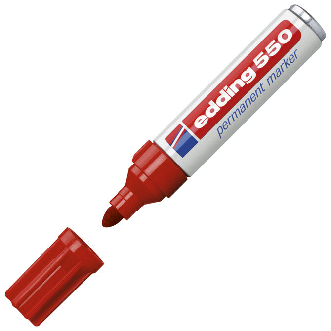 PERMANENTNI MARKER 3-4MM EDDING 550 RDEČI