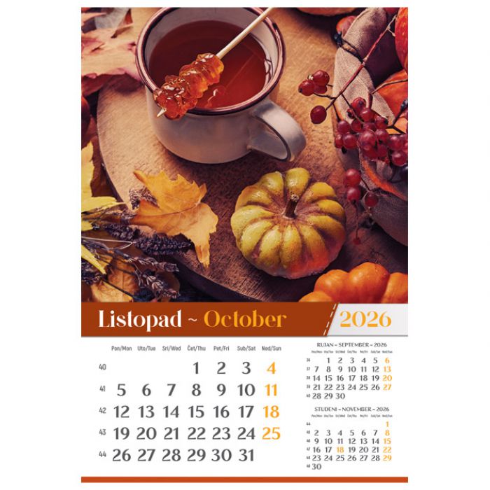 KALENDAR "VRTOVI 2026" 13 LISTOVA, SPIRALA