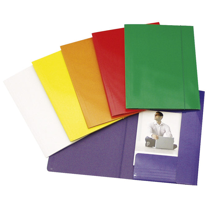FASCIKL KLAPA S GUMICOM KARTON PLASTIFICIRANI A4 FORNAX ŽUTI