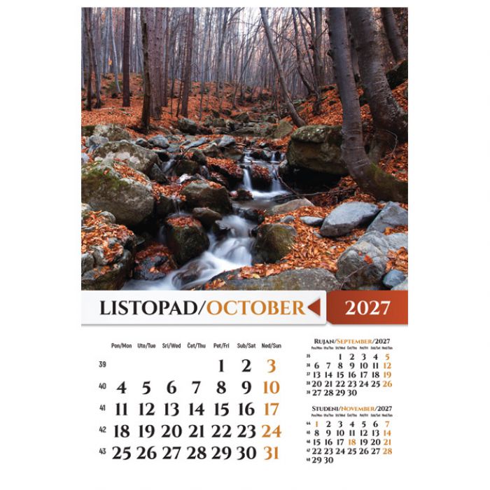 KALENDAR "PRIRODA 2027" 13 LISTOVA, SPIRALA