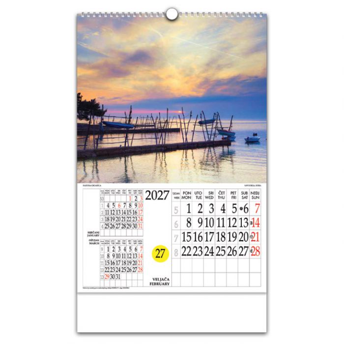 KALENDAR "NATURA CROATICA" S ROTACIJSKIM KRUGOM, SPIRALA, NIKOPROM
