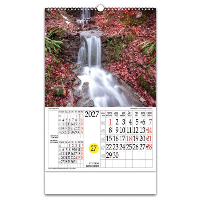 KALENDAR "NATURA CROATICA" S ROTACIJSKIM KRUGOM, SPIRALA, NIKOPROM