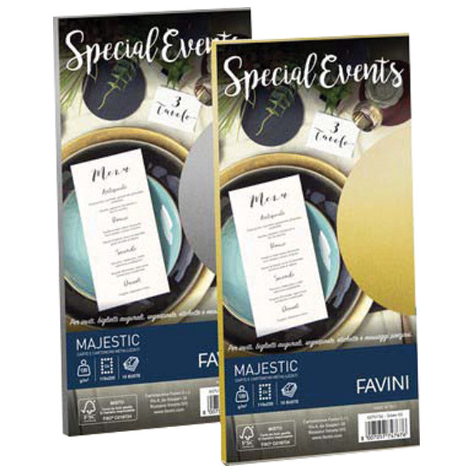 Kuverte special events 11x22cm 120g pk10 favini zlatne